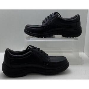 Dansko Shoes Mens US 10.5/11 EU 44 Wyatt Moc Toe Oxford Black Lace Up NICE!